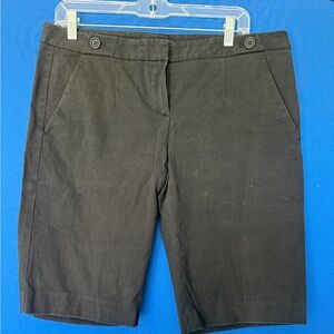 Theory Black Tailored Bermuda Shorts